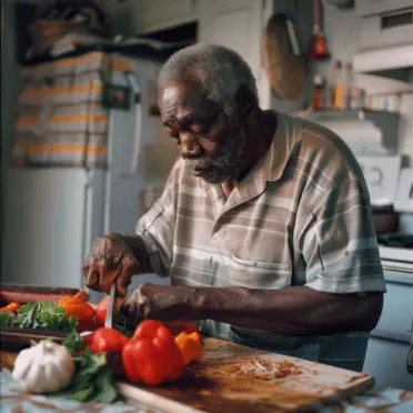 Old Man  in Kitchen